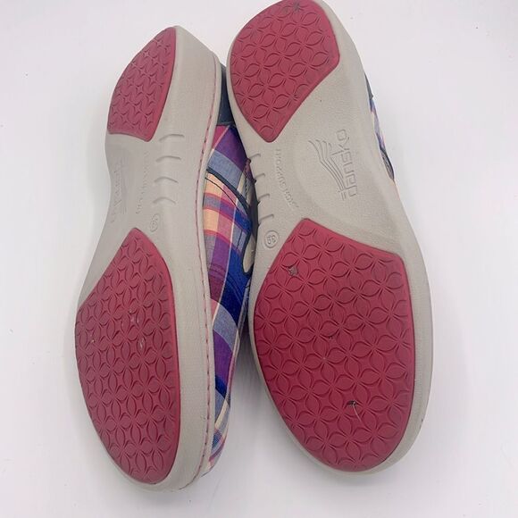 Dansko belle madras plaid fabric slip on sneaker - Picture 4 of 7